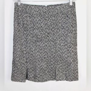 Cynthia Rowley Black and White Tweed Pencil Slit Skirt